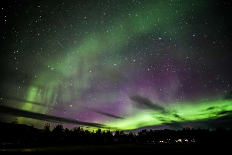 Aurores boréales à Akureyri