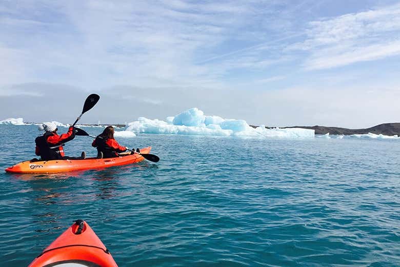 Balade en kayak à Jökulsárlón