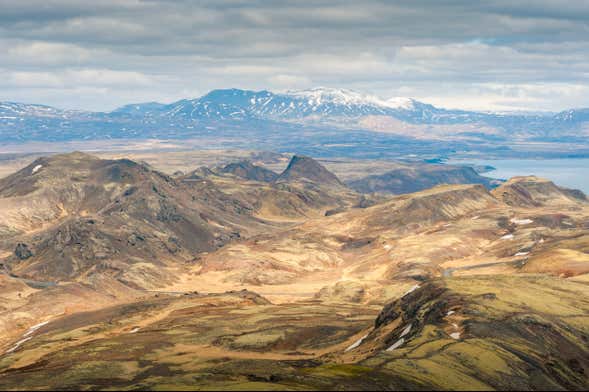 Excursion en hélicoptère au-dessus de la zone géothermique de Hengill