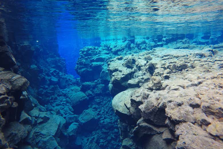 Snorkeling dans la faille de Silfra