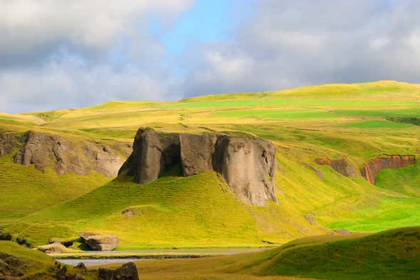 Tyrolienne à Vík
